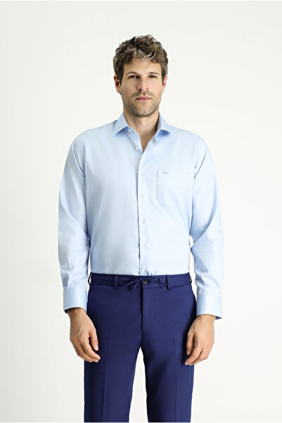 Kiğılı Класична бавовняна сорочка з атласу без прасування - з довгим рукавом