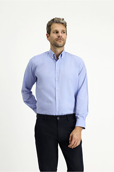 Kiğılı Long Sleeve Regular Fit Sports Cotton Oxford Button Collar Shirt