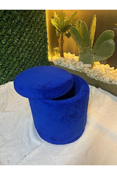 eda hacıoğlu edam bedding group Teddy Kumaşlı Sandıklı Yuvarlak Puf