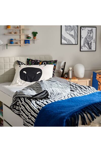 IKEA Children's Bedding Set, Black and White, 150X200/50X60 cm
