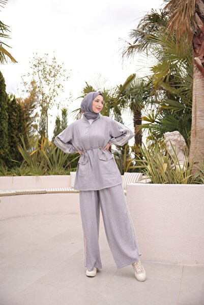 MİMİ Luxury Wear Women's Double Tracksuit Set & Bottom - Top Set