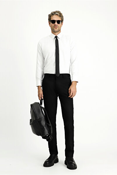 Kiğılı Μακρυμάνικο Slim Fit Κλασικό γιακά Oxford Βαμβακερό πουκάμισο Easy-Iron