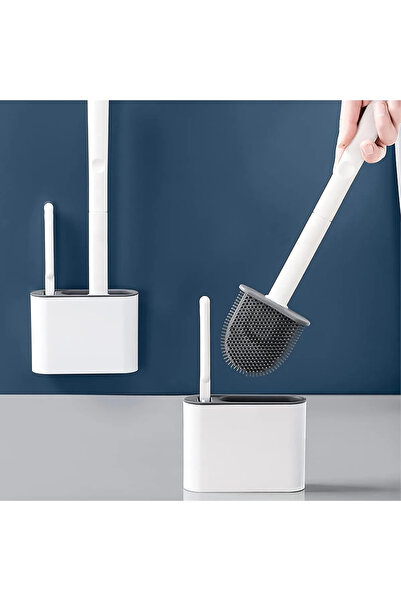 EcoVibe WC Baie Perie pentru toaletă Perie pentru curățarea toaletei WC montată pe perete Mătură pentru toaletă Utilizare practică