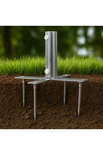 Fabrikasyon ŞemFix - Şemsiye Kazığı, Şemsiye Tutucu, Şemsiye Sabitleyici, Bahçe ve Plaj Şemsiyesi Kazığı