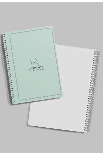 Kentsoylu A5 Size Thick Cardboard Cover Spiral 64 Pages Unlined School Notebook / Pastel Series Collection