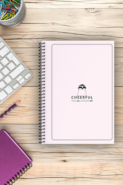 Yıldızistan 1, Quality Striped Cardboard Cover Spiral A5 Size Special Collection Pastel Series School Notebook