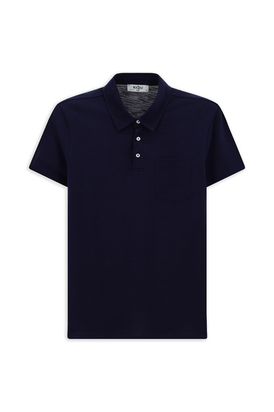 Kiğılı Tricou din bumbac cu buzunar cu gât polo