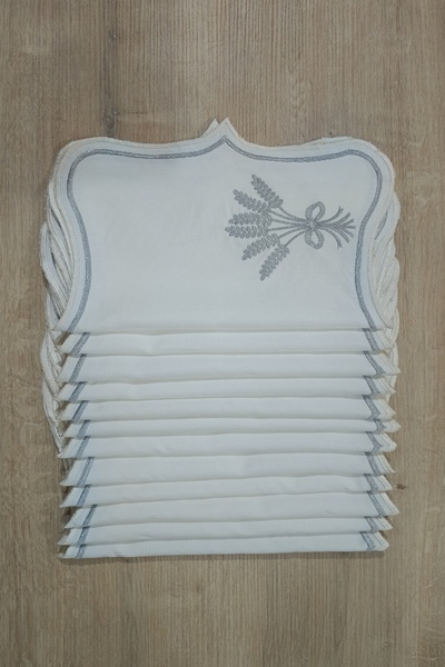 NB Neubella Home Nerina 12 Piece Luxury American Service Presentation Embroidered Cover Set Carefree 12-Person Dowry Linen Set