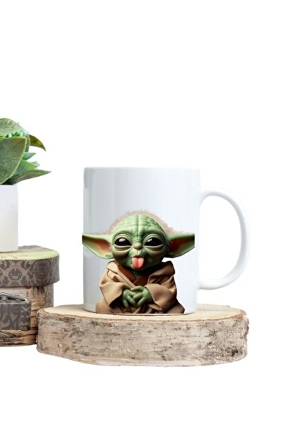 SERAMİK Baby Yoda (Grogu) Tasarımlı Kupa Bardak - 325 ml