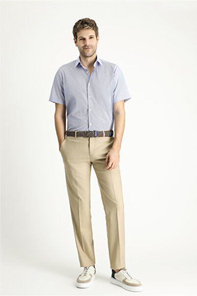 Kiğılı Cămașă cu mânecă scurtă, cu model, din bumbac, ușor de călcat