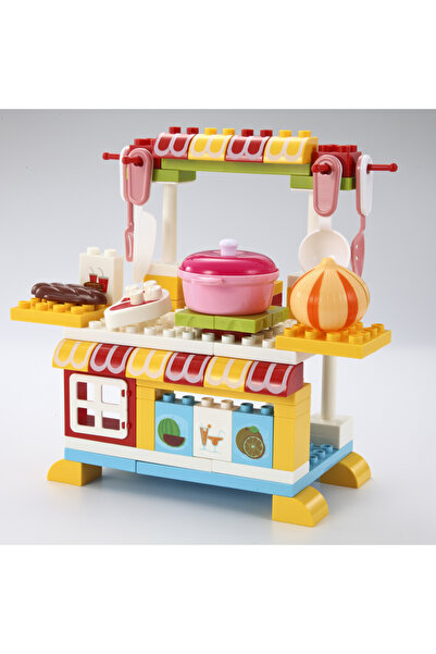 KidLe Shuer 81 Piece Building Blocks Children's Simulation Kitchen Set