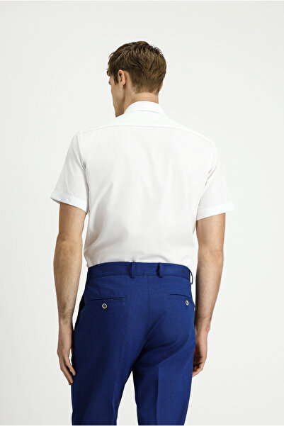 Kiğılı Κοντό μανίκι, κανονική εφαρμογή, βαμβακερό πουκάμισο χωρίς σίδερο