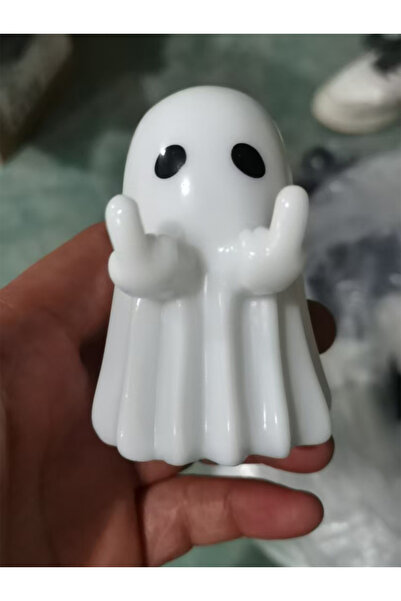 Choice1 تمثال شبح لطيف بإصبع أوسط أبيض، أشباح، تماثيل أشباح صغيرة مخيفة، ديكو...