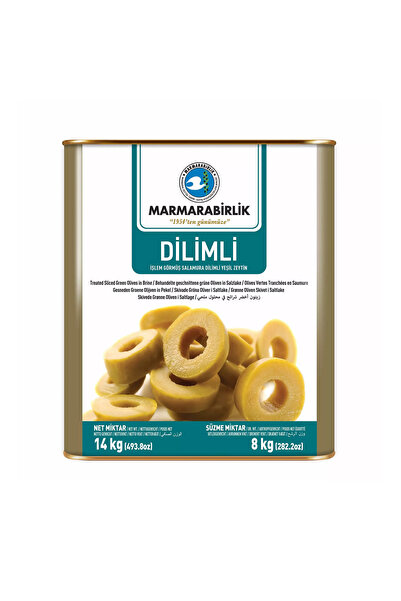 MarmaraBirlik Yeşil Zeytin Dilimli 8 Kg Teneke