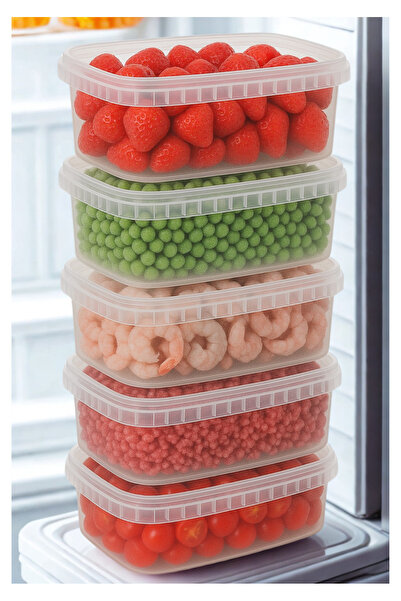 hemlife 20 Pieces of 850 ml Deep Freezer Refrigerator Microwave Food Storage Container with Locking Lid