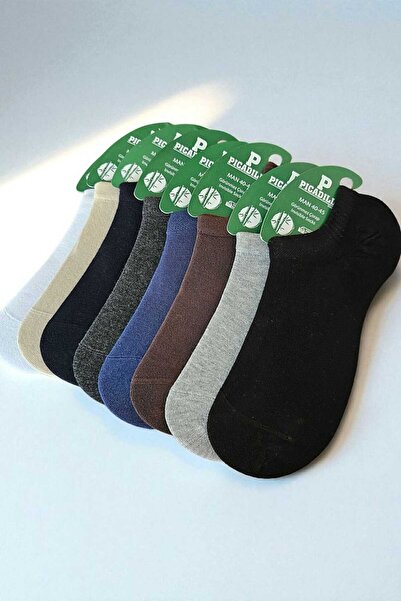 Picadilli Pack of 6 Sneakers Men's Socks Bamboo Comfortable Invisible Socks Gray