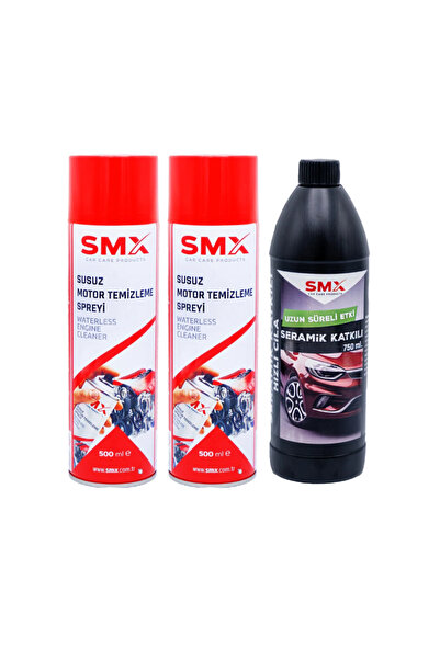SMX Susuz Motor Temizleme Spreyi 2 Adet 500 ml - Seramik Katkılı Hızlı Ve Pra...