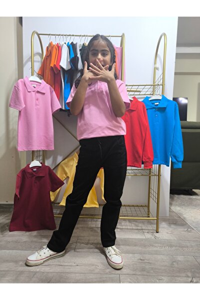 mco Tricou unisex pentru copii, cu guler polo, cu mânecă scurtă, pentru școal...