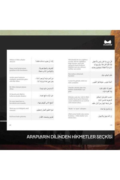 Muarrib Arapların Dilinden Hikmetler Seçkisi, Arapça-Türkçe