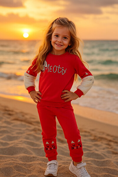 Cicitime Meow Embroidered Girl's Set