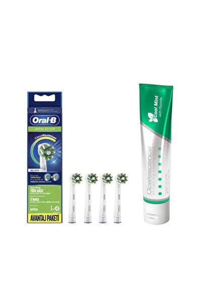 Oral-B Diş Fırçası Yedek Başlığı Clean Maximiser Cross Action 4 Lü Diş Macunu Beyazlatıcı 133 Gr
