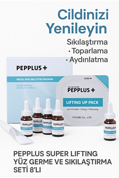 Pepplus Yüz Germe Ve Sıkılaştırıcı Etkili Super Lifting 8'li Kolajen & Hyalur...