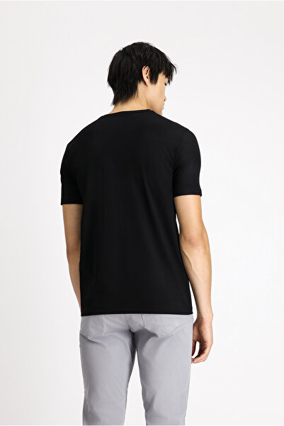 Kiğılı Βαμβακερό μπλουζάκι με λαιμόκοψη με λεπτή εφαρμογή