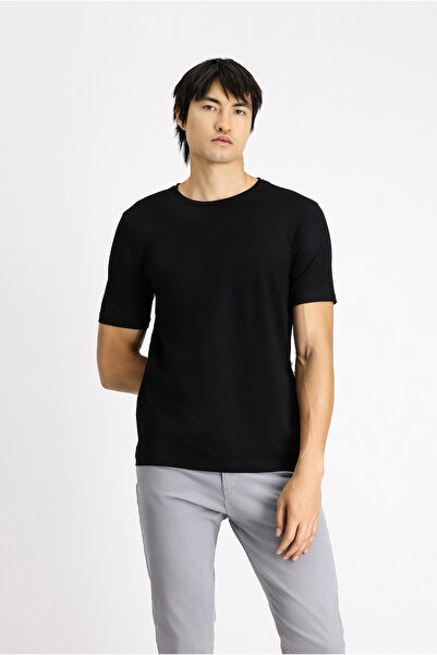 Kiğılı Βαμβακερό μπλουζάκι με λαιμόκοψη με λεπτή εφαρμογή