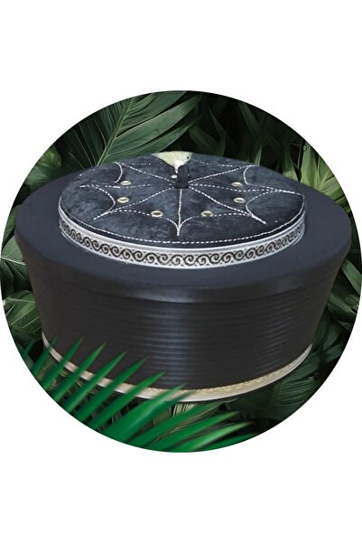 şahinbak Lüks Siyah Kadife Sarık,imam, Cam,imam Fesi Başkan Sarık Imam Sarığı...