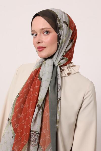 LuvenSara Silk Chiffon Shawl |   Khaki