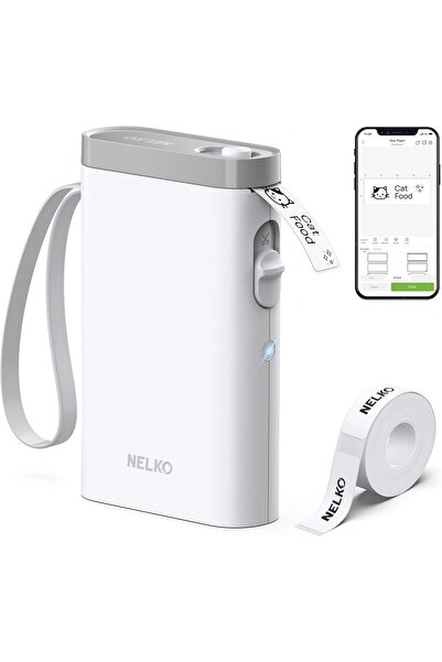 Nelko Bluetooth P21 Self-Adhesive Label Printer, Portable Wireless Mini Labelling Device for iOS And