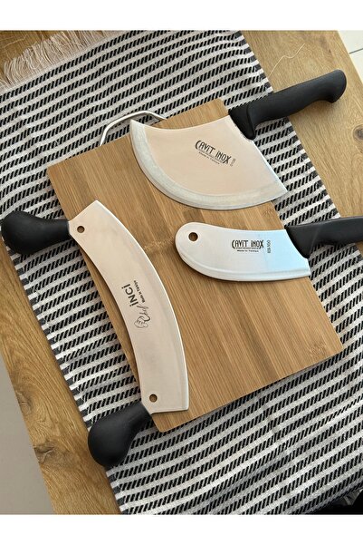 Cavit İnox PİZZA BÖREK ZIRH BIÇAK SETİ 3 PARÇA