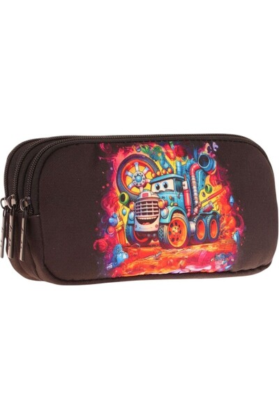 KAUKKO Kıds 3 Bölmeli Kalem Çantası (layer Truck)krn-L8274