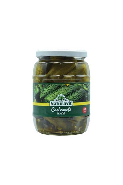 Naturavit Castraveti Murati in Otet Naturavit, 6-9 cm, 720 ml