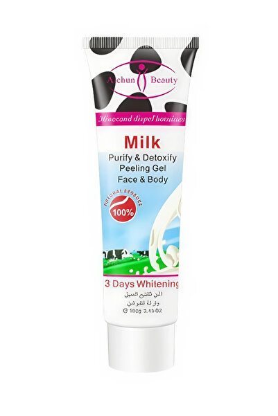 Aichun Beauty جل تقشير الوجه والجسم بالحليب من أيشون بيوتي وإزالة السموم - 10...