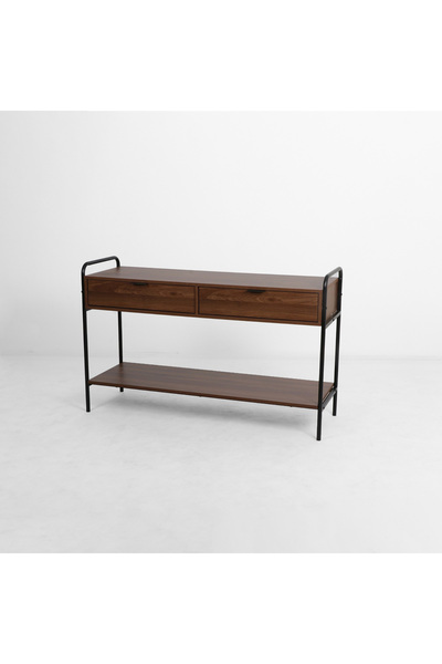 DEC13 Versatile console with a natural wood finish