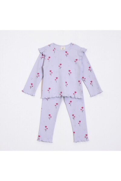 OZZY KİDS Girl's Floral Patterned Tights Set