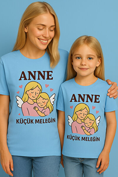 SVART WEAR Set de tricouri combinat pentru fete Angel Mother bumbac 100% supradimensionat tricou Twin (PRET PENTRU UNUL)