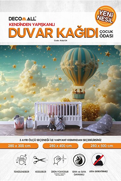 DECOMALL kids134 Yeni Nesil Kendinden Yapışkanlı Çocuk Odası Duvar Kağıdı Duv...