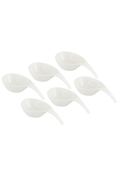 Dania Libbey Set of 6 Porcelain White Serving Plates