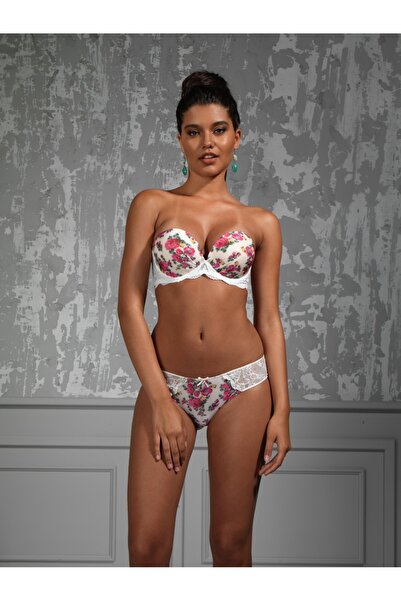 Wear Hype Golshan Gardenia Big Size Plunge Bra, Ecru Comfortable and Stylish Bra