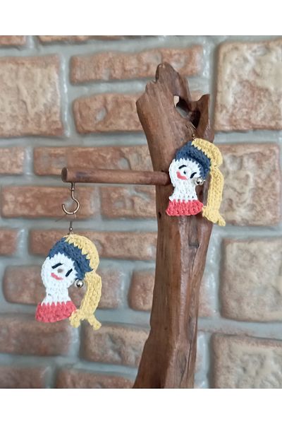 El örgüsü Ydr Design Hand Knitted Earrings