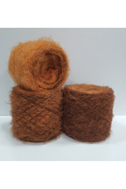İPLİKOUTLET 2.2 NM Bakır/Turuncu Viscose İçerikli Uzun Tüylü Tiftik 560 Gram