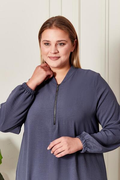 Ferace Women Plus Size Ayrobin Fabric Tunic