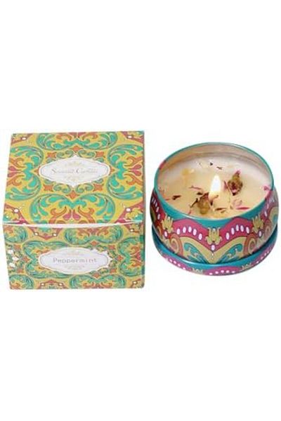Generic Scented Candles, Luxury Aromatherapy Candles with Dry Flowers for Home SPA(Mint)