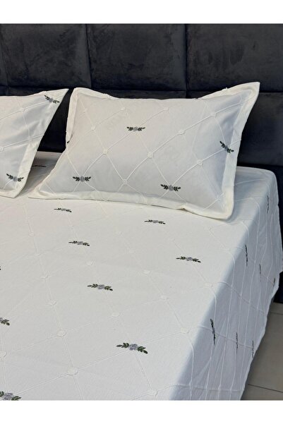 BERRY Karaca Pearl Embroidered Pique Set 260/260 cm Grayflower