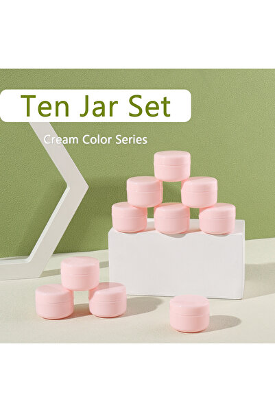 Choice3 Plastic 10ml Pink 10pcs 10g Small Round Leak Proof Cosmetic Container...