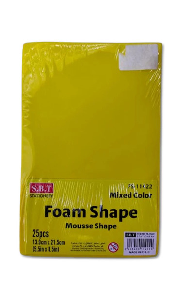 FO FOAM SHAPE 13.9X21.5CM 25PCS FS-11422