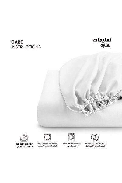 COTTON HOME Supersoft 1 Piece Fitted Sheet 90x190+20cm,Single Size Bed sheet Deep Pocket Design for a Secure Fit
