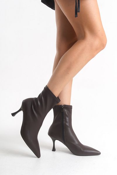 Solo Bag Stretch Zippered Women's Thin Heeled Boots
